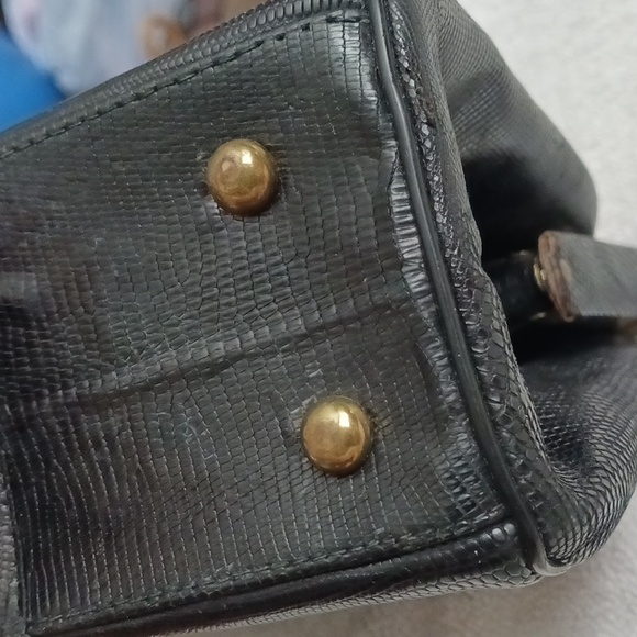 Vintage Genuine Lizard Satchel Handbag - Picture 6 of 15